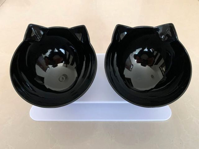 Double Cat Bowl Dog Bowl With Stand